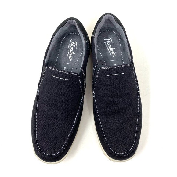 Florsheim Lakeside Canvas Moc Toe Slip-On Shoes Men’s 11 W Wide Black main image 5